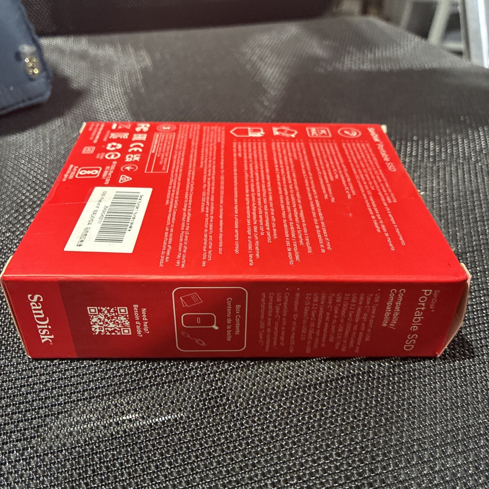 SanDisk 1TB Portable External SSD USB 3.2 Gen 2, USB-C Solid State Drive