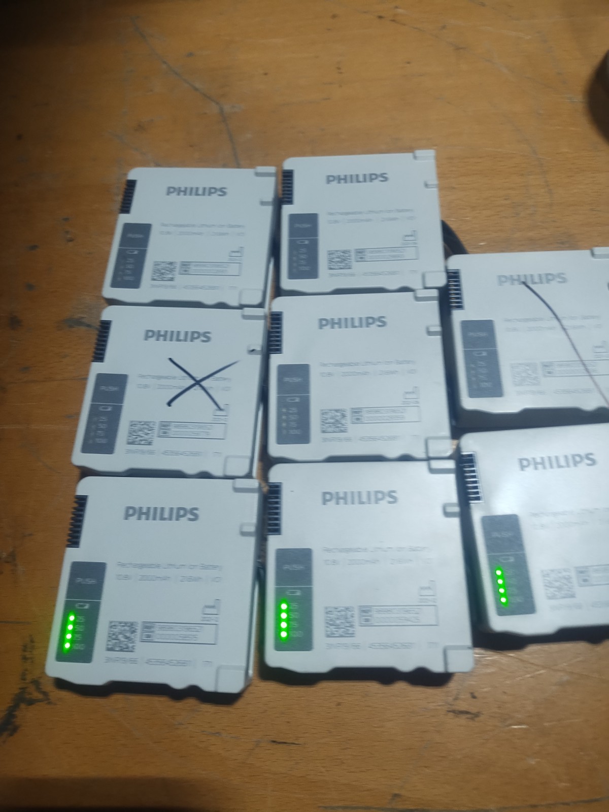 Philips X3 & MX100 OEM Batteries 989803196521. LOT OF 8