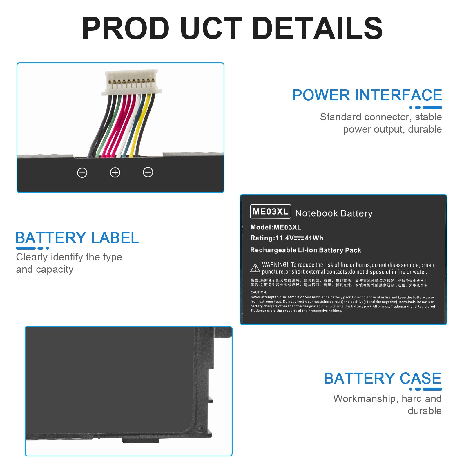 ME03XL Battery For HP Stream 11 11-D 13-C010NR Notebook 787521-005 787089-541