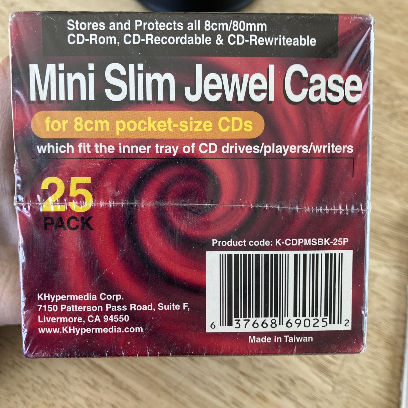KHypermedia Slim Jewel Cases for 8-cm Mini CDs (25-Pack) Vintage New