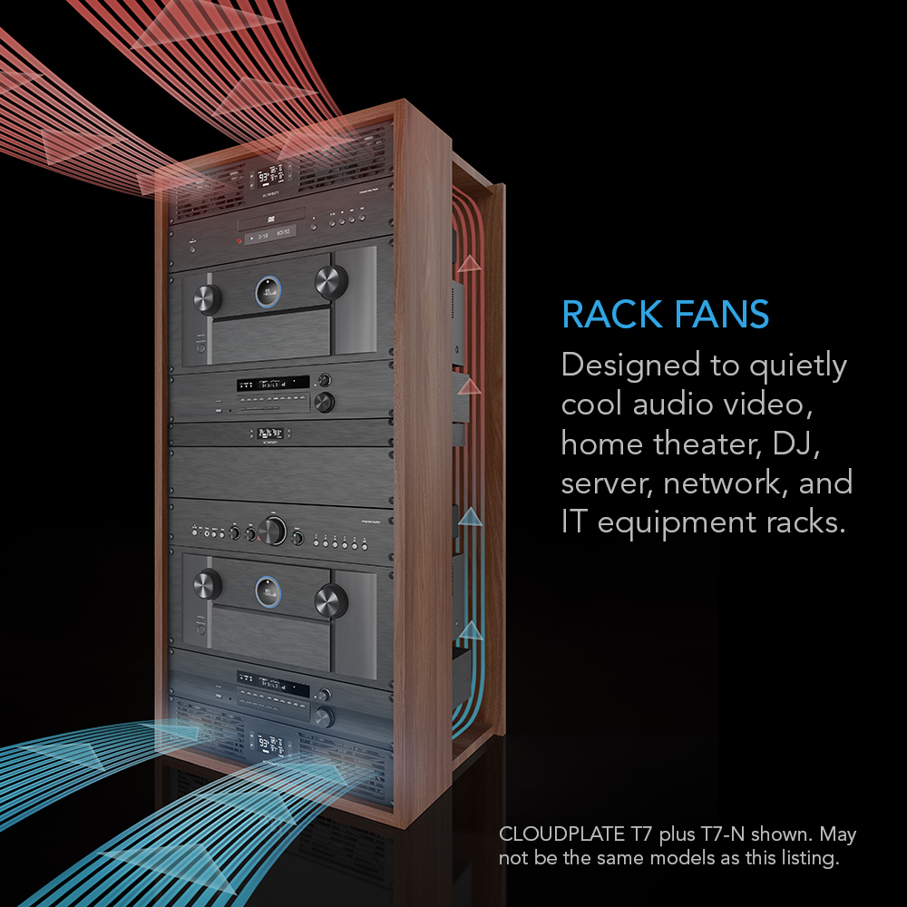 CLOUDPLATE T9, Rack Mount Cooling Fan Panel 3U Exhaust, AV Equipment 19″ Rack