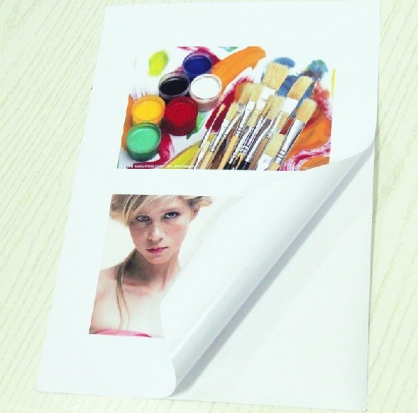 20X A4 135GSM Glossy Photo Paper Sticker Self Adhesive Inkjet Print Sheet Office