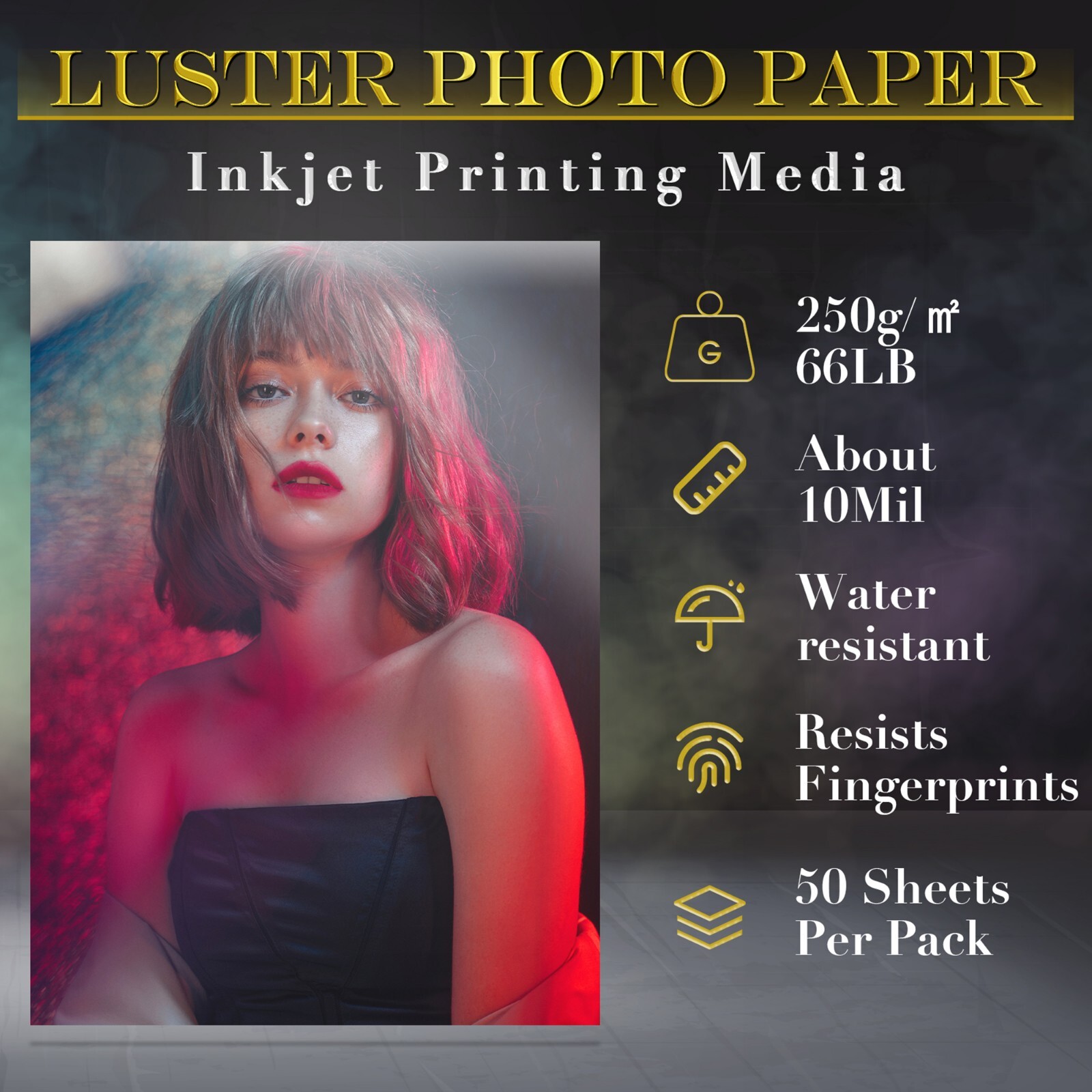 300PK A-SUB Professional Luster Photo Paper 8.5X11 66lb 250g Inkjet Canon Epson