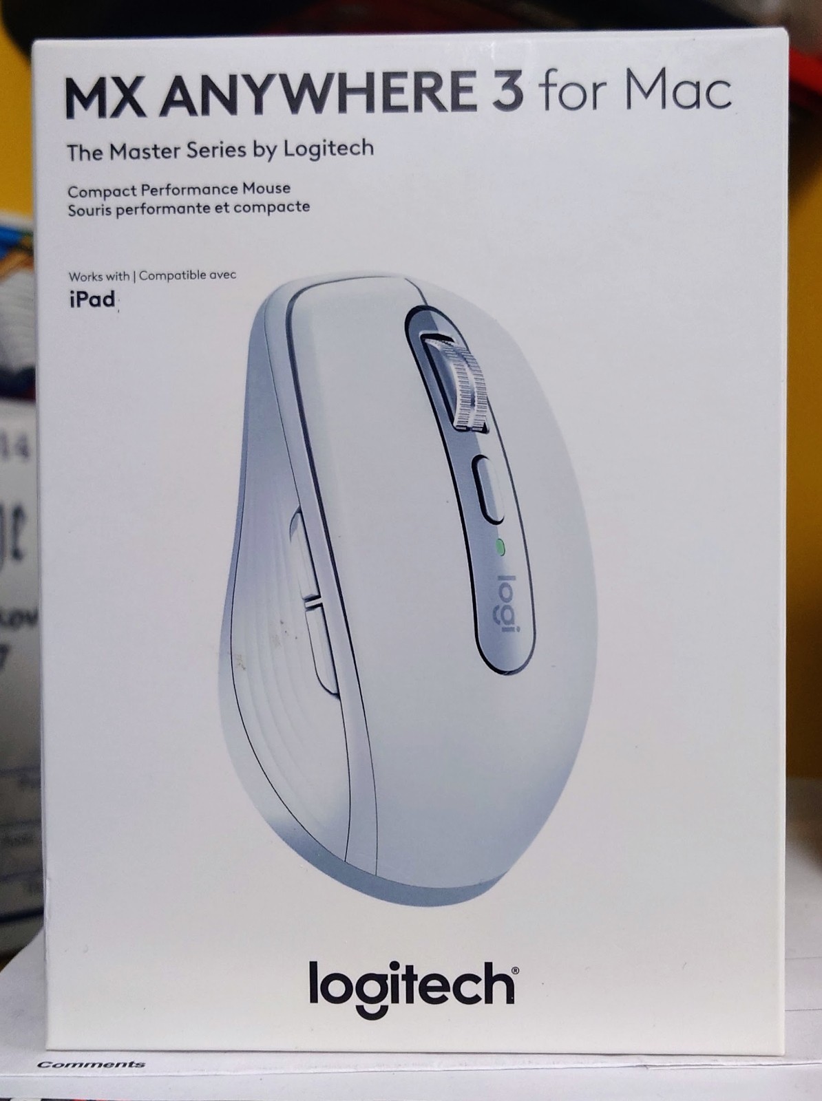 New Logitech MX Anywhere 3 for Mac Wireless Mouse – Pale Gray – Factory Sealed