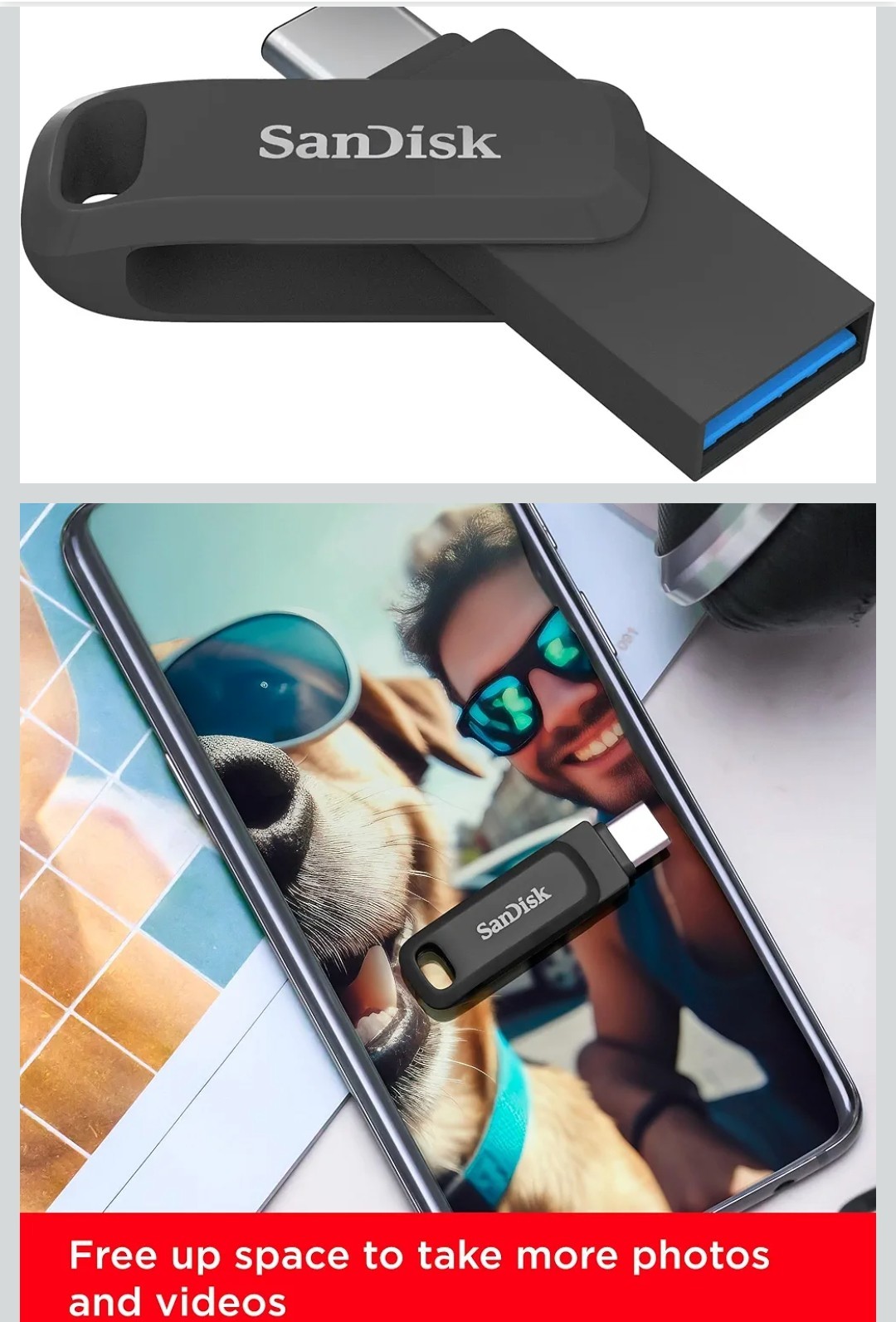 SANDISK Ultra Dual Drive Go Type-C 64GB, OTG, Upto 400MB/s, Pendrive, Lavender