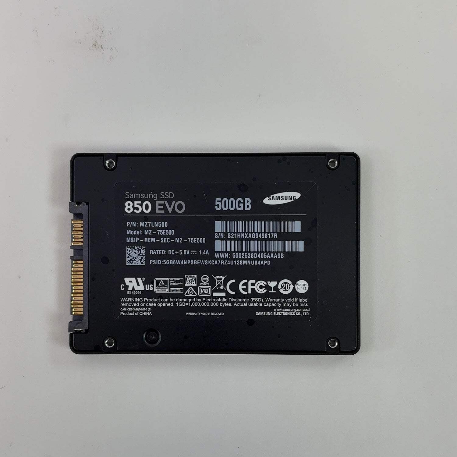 Samsung 2.5″ 850 EVO 500GB SATA III 6Gbps SSD MZ-75E500