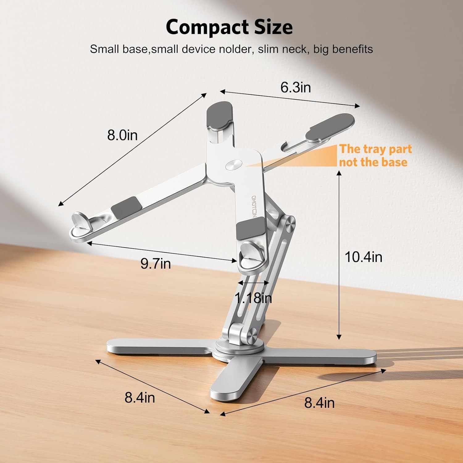 LA10 360° Rotating Laptop Stand Riser for Desk, Ergonomic Foldable Computer S…