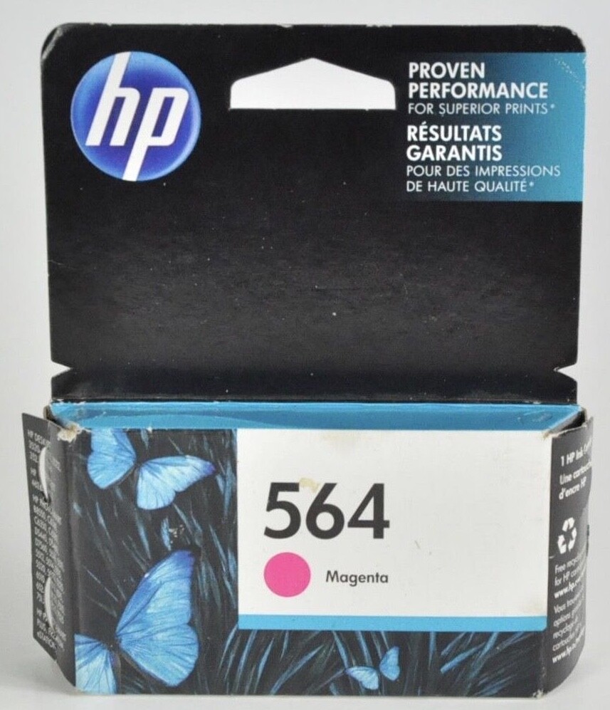 GENUINE HP HEWLETT PACKARD 564 MAGENTA INK PRINTER CARTRIDGE RETAIL PACKAGE