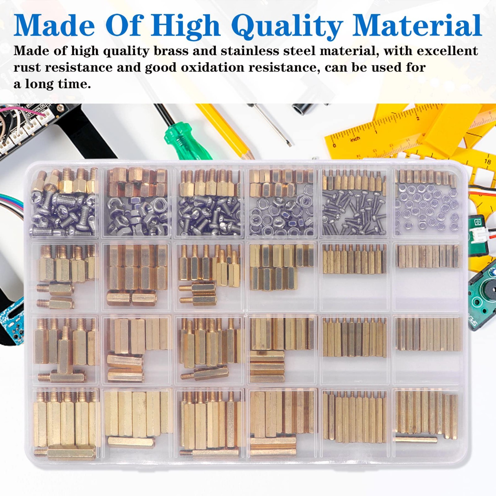 420Pcs Standoffs Screws Nuts Kit for DIY Computer Build, Raspberry Pi, Circuit B