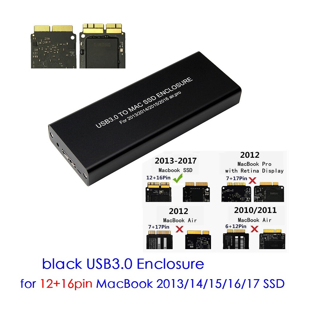 USB3.0 Enclosure For 2013 2014 2015 2016 2017 MacBook Air Pro Original SSD case
