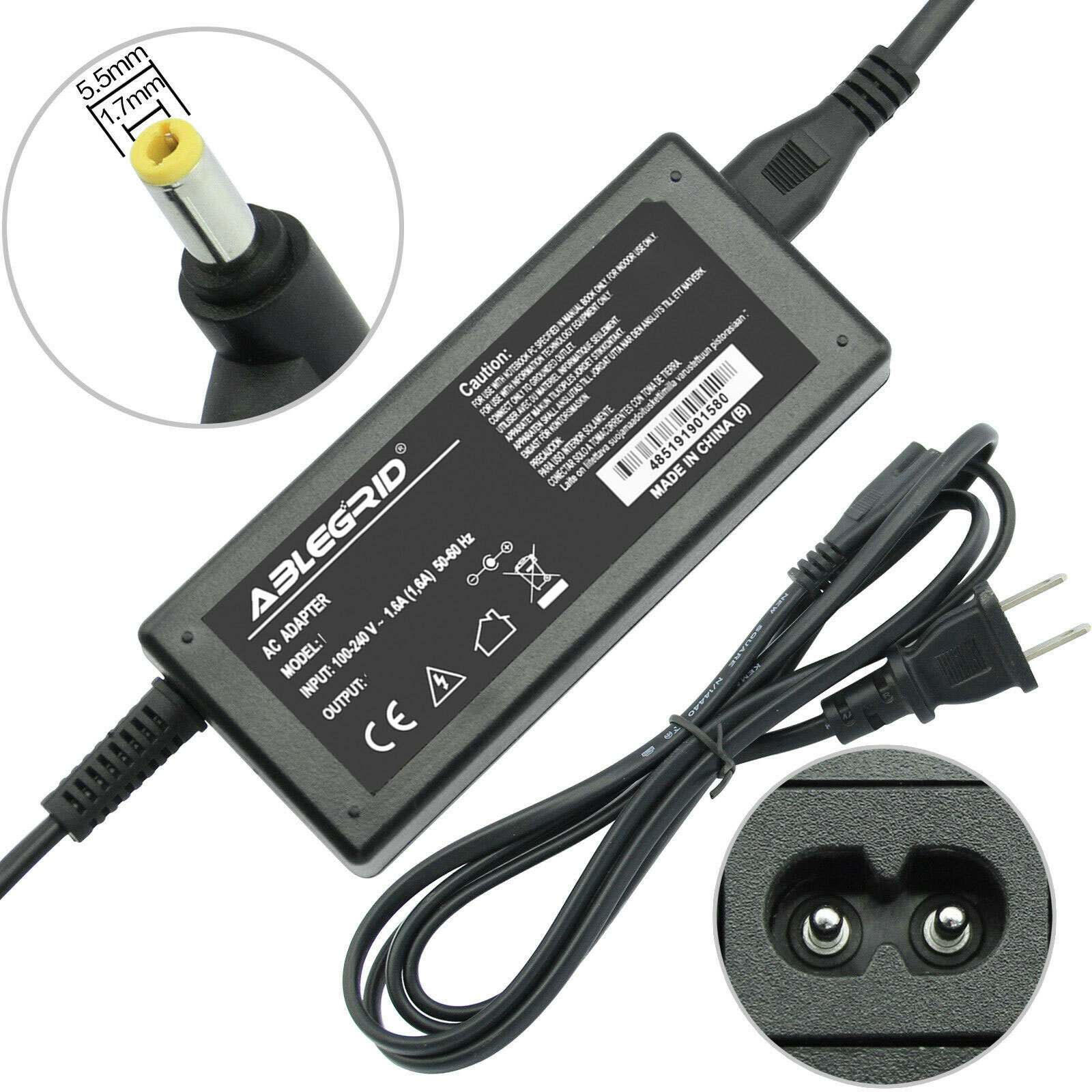 AC Adapter Charger Power For Gateway AJ2 AJ6 KAL90 KAYF0 KBYF0 LL1 NEW90 NEW95