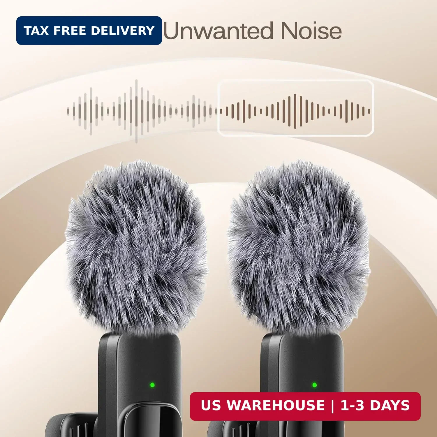 Professional Wireless Lavalier Lapel Microphone for iPhone, iPad, Mini Video Rec