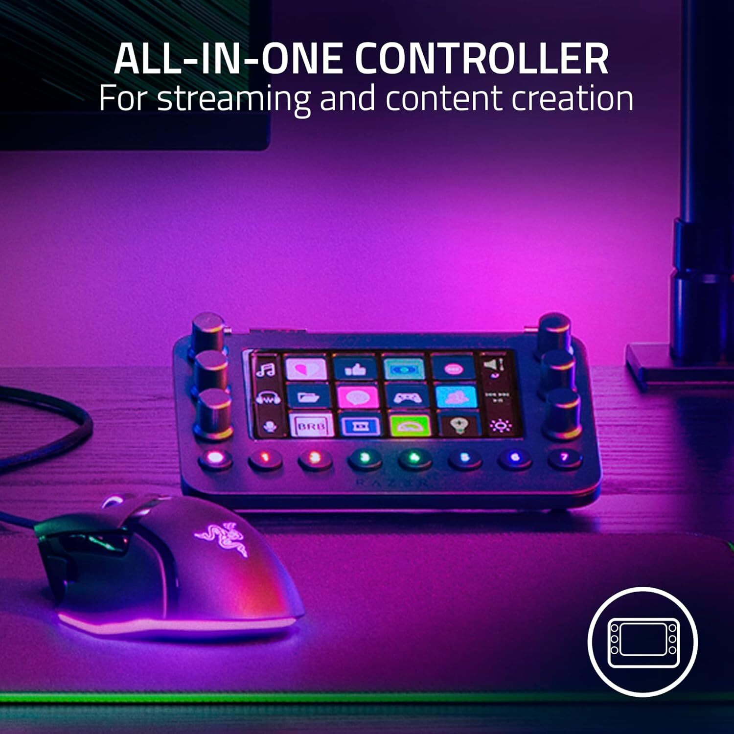 Razer Stream Controller All-in-One Keypad w/ 12 Keys 6 Dials 8 Buttons – Black