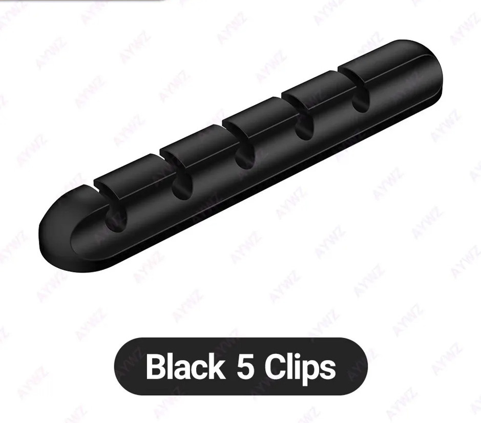1pc Adhesive Cable Holder Clip Cord Organizer Desk Wire Manager – NEW