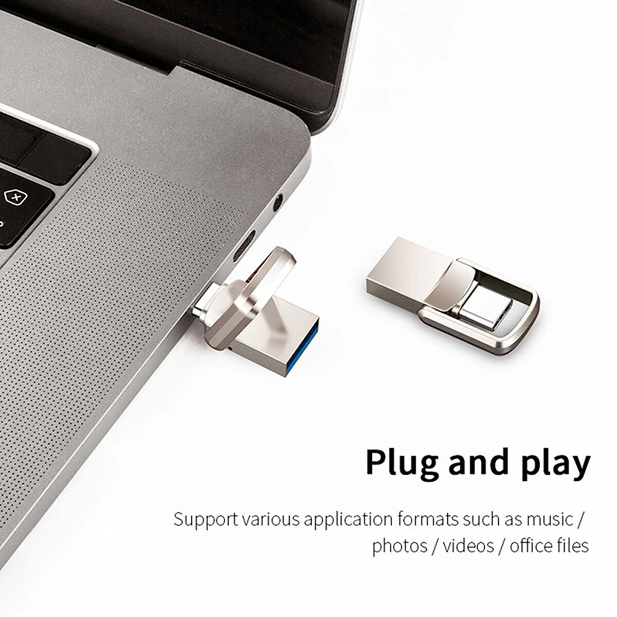 1TB 2TB Type C/USB-A USB 3.0 Flash Drive Thumb Drive Memory Stick for PC Laptop