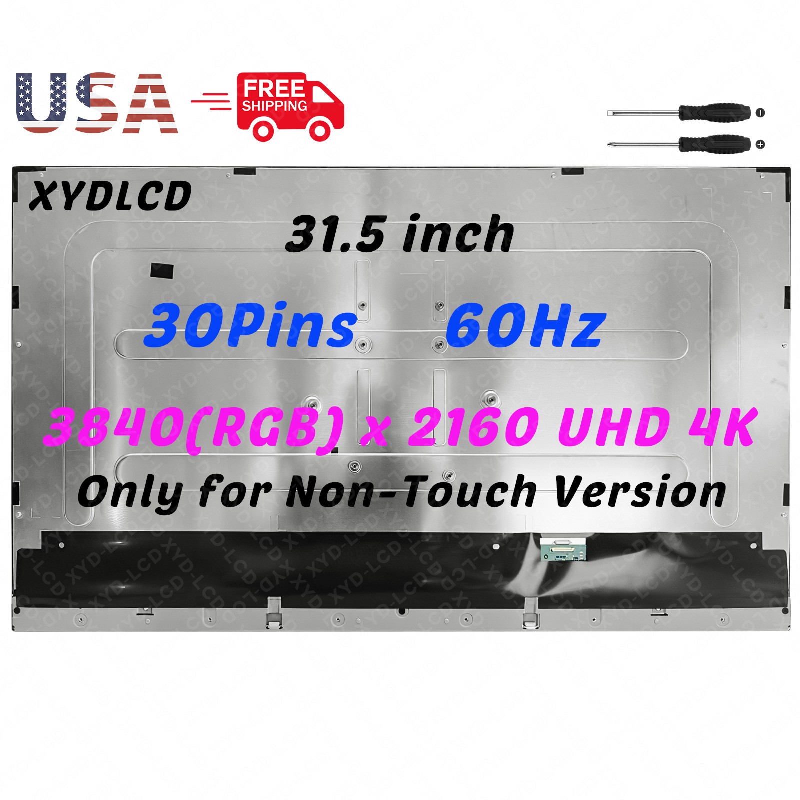 32in MV315QUM-N40 LCD Non-Touch Screen Dispaly Replacement 3840(RGB)x2160 UHD 4K