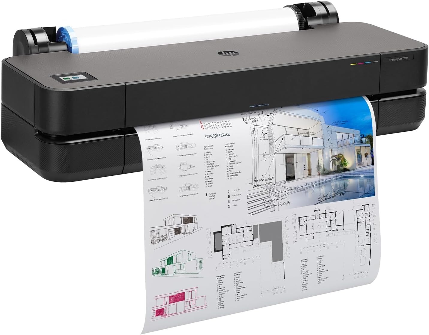 HP DesignJet T210 Large Format 24″ Plotter Printer –CAD & Poster Prints (8AG32D)