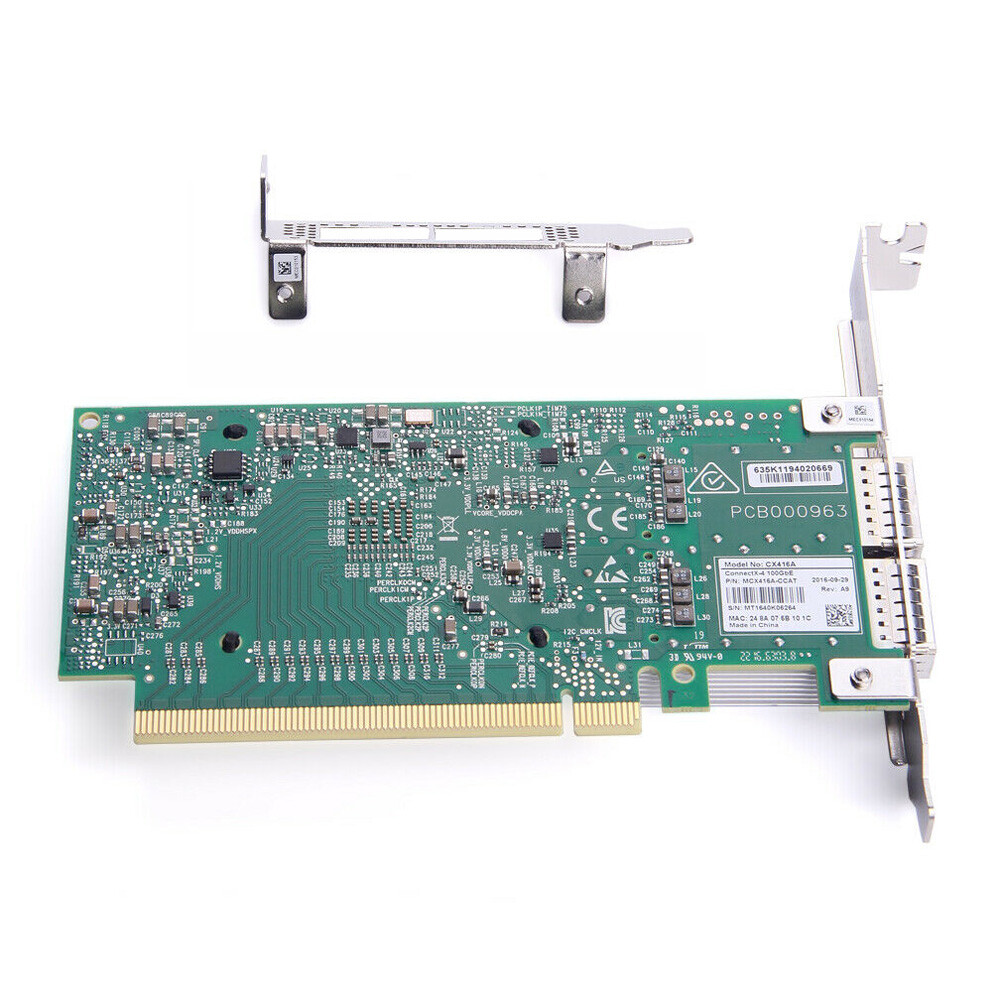 Mellanox MCX456A-ECAT Dual-Port ConnectX-4 VPI 100GbE QSFP28 PCIe NIC MCX456A