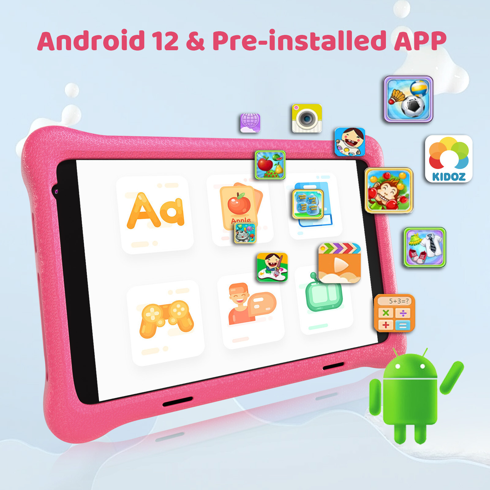 AEEZO 8 inch Tablet Android 13 2+32GB WIFI Quad-Core Tablet Dual Camera