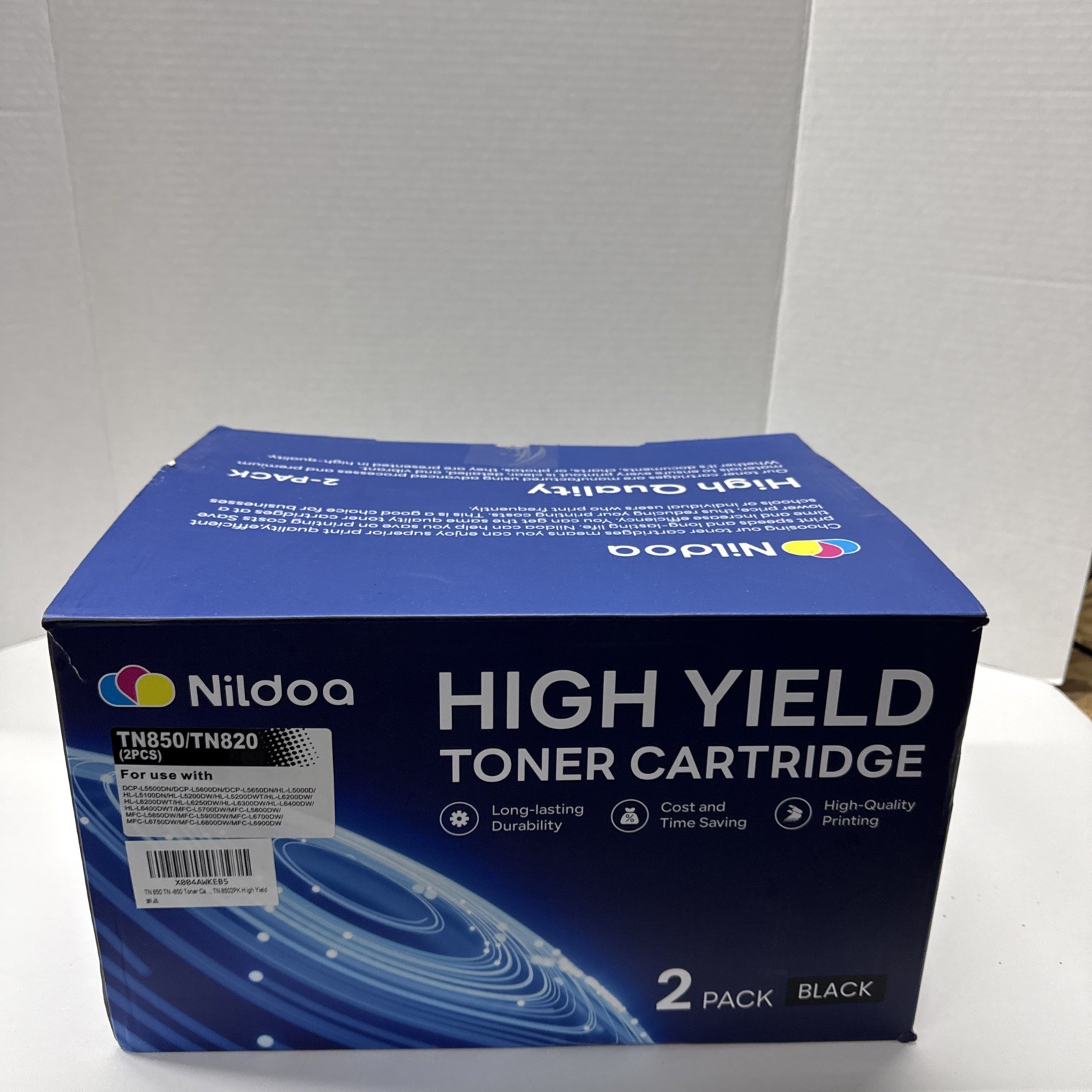 TN850/TN820 2 Pack Black Toner Set High Yield Compatible For Brother
