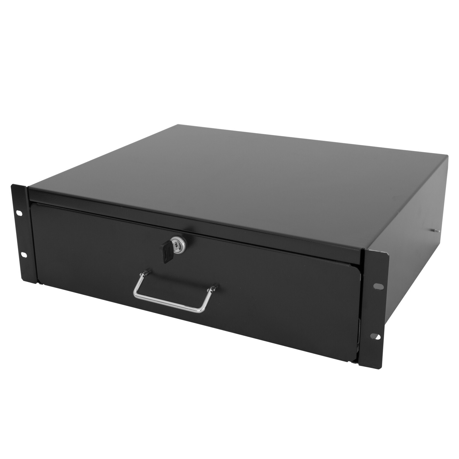 New 3U Drawer Rack Mount DJ 19″ Rack Case Equipment Deep Drawer 3Space Lockable