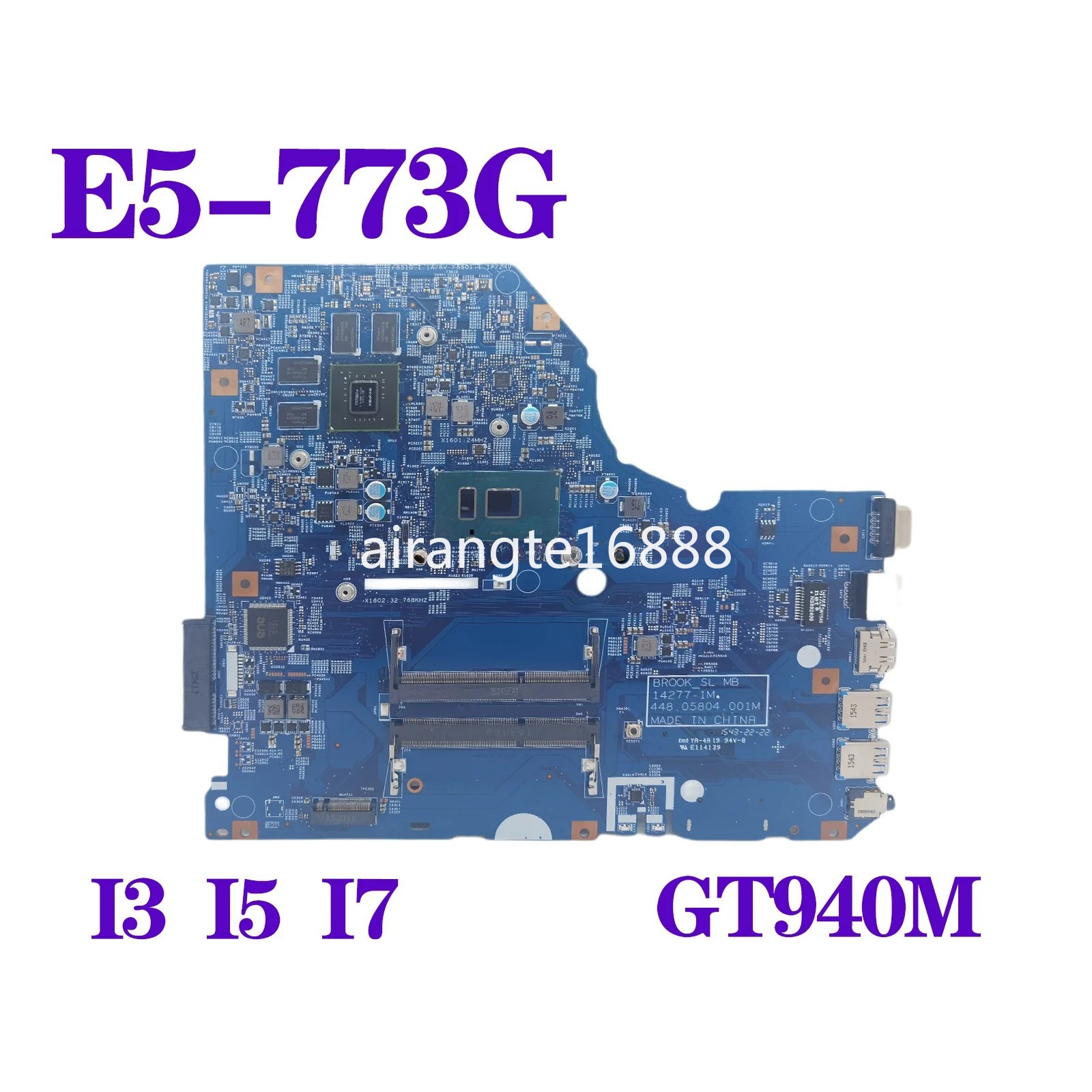 14277-1M For Acer E5-773 E5-773G Motherboard i3 i5-6200U i7-6500U GT940M/2G DDR3