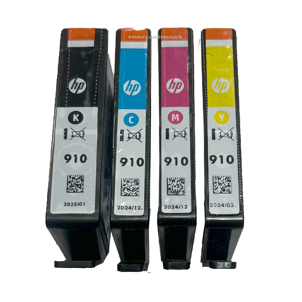 HP 910 Ink Cartridges Genuine Set of 4 New No Box