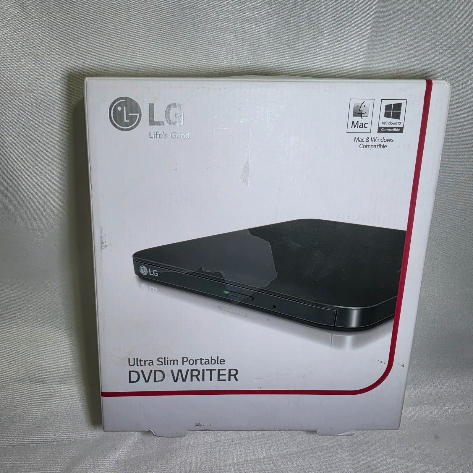 LG Ultra Slim Portable DVD Writer Drive SP80NB80 Black Windows Mac External USB