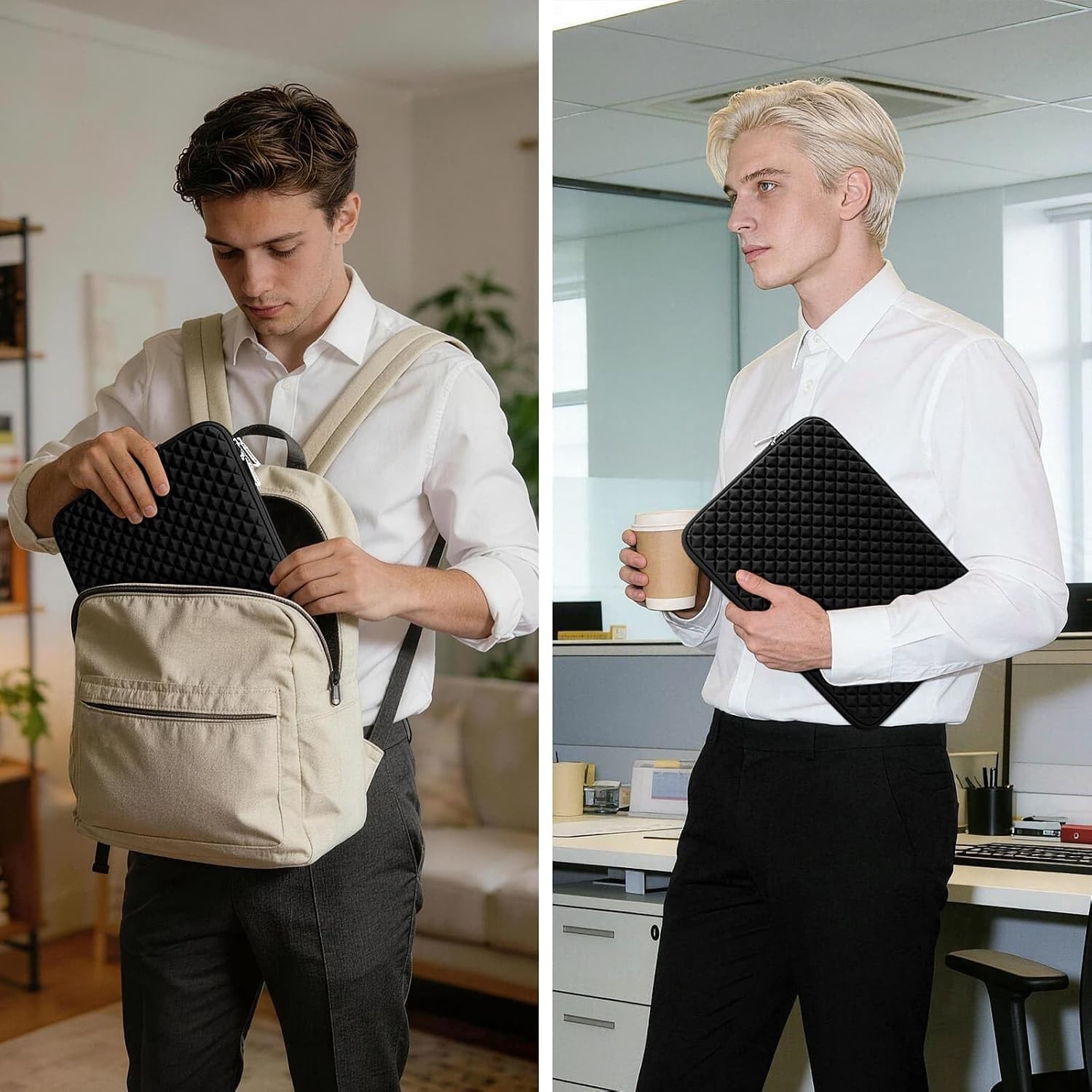 16 Inch Laptop Sleeve Diamond Foam Shock Resistant Padded Case for 16″ MacBook