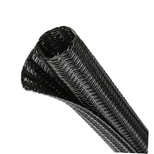 Split Wire Loom Tubing, Cable Protector Sleeve, Braided Cable 1/8″-10ft Black
