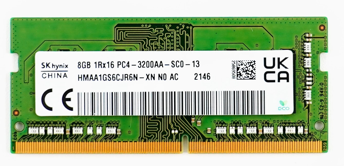 SK Hynix 8GB DDR4 3200 MHz 1Rx16 SODIMM Laptop RAM 260pin – HMAA1GS6CJR6N-XN