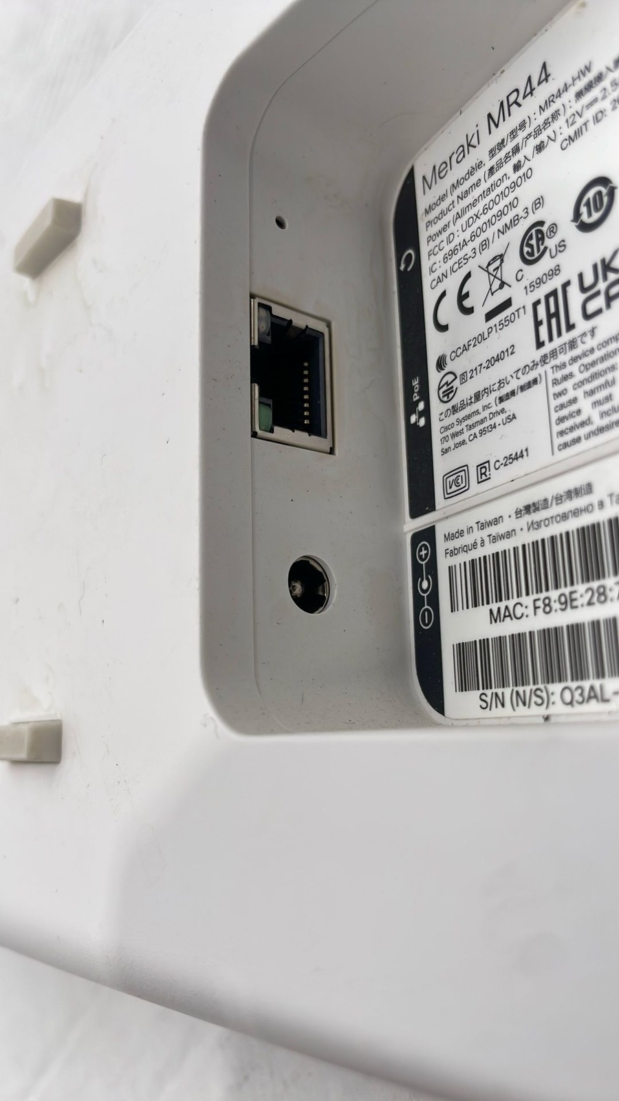 Cisco Meraki MR44-HW WiFi 6 Wireless Access Point Enterprise AP