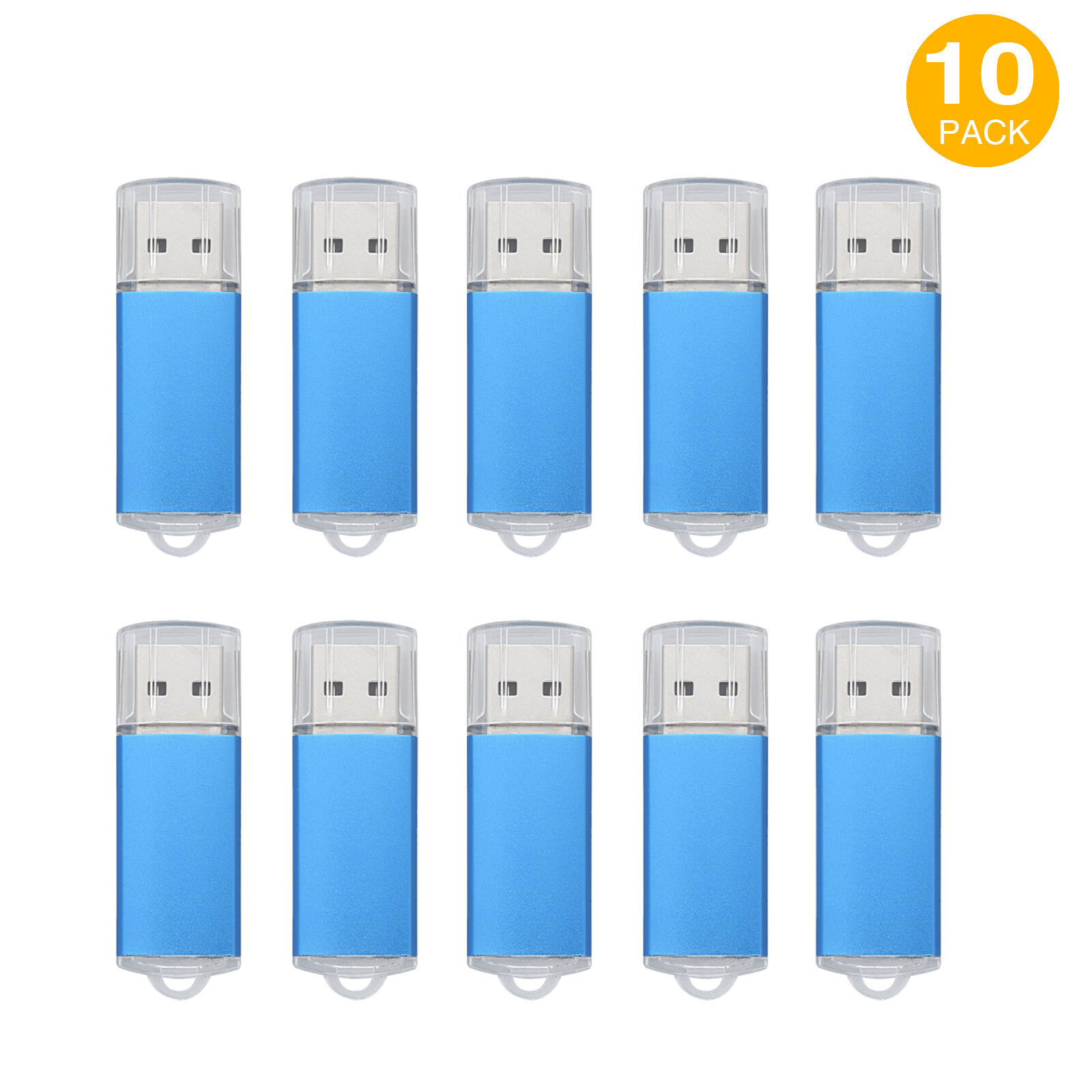 Lot 10pcs Metal Rectangle USB 2.0 Flash Drive Memory Stick 2GB 4GB 8GB 16GB 32GB