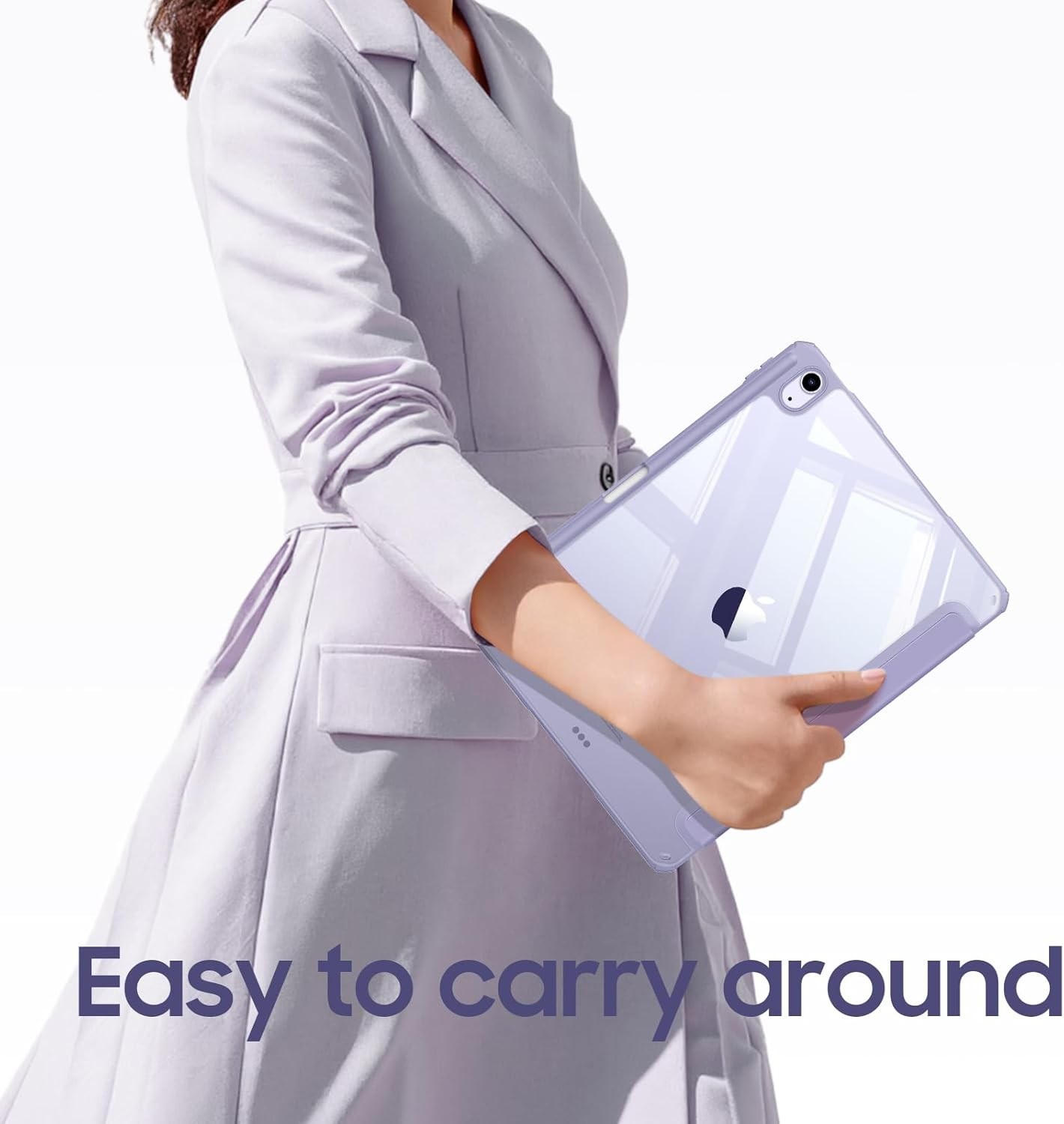 Hybrid Slim Case for iPad Air 11-inch M2 (2024) Shockproof Cover w Pencil Holder