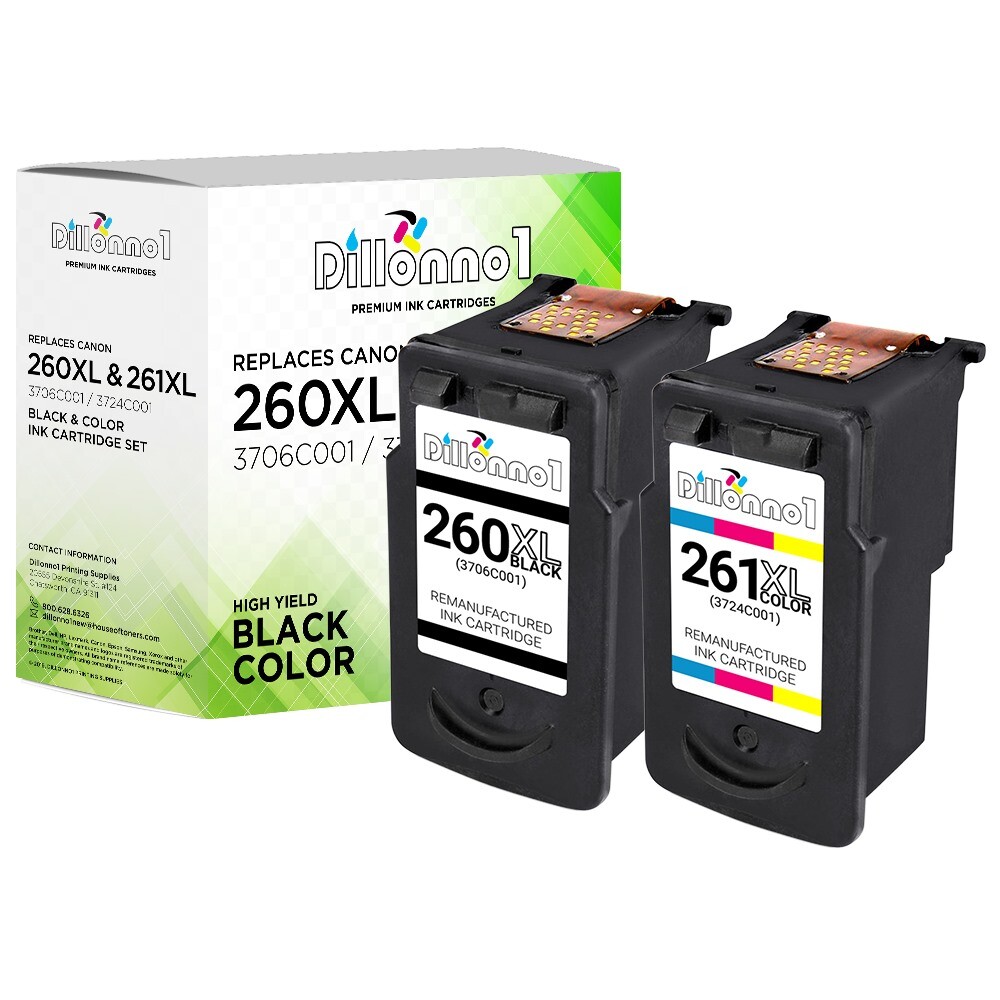 Replacement Canon PG-260XL (3706C001) CL-261XL (3724C001) Ink Cartridges