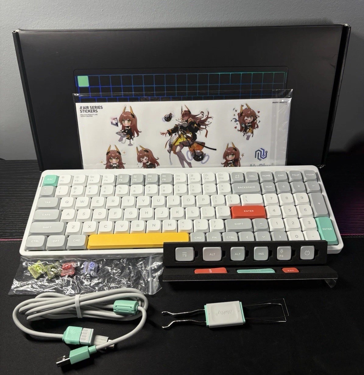 Nuphy Air96 V2 Multicolor Wireless/Wired Gaming Low Profile Keyboard Cowberry