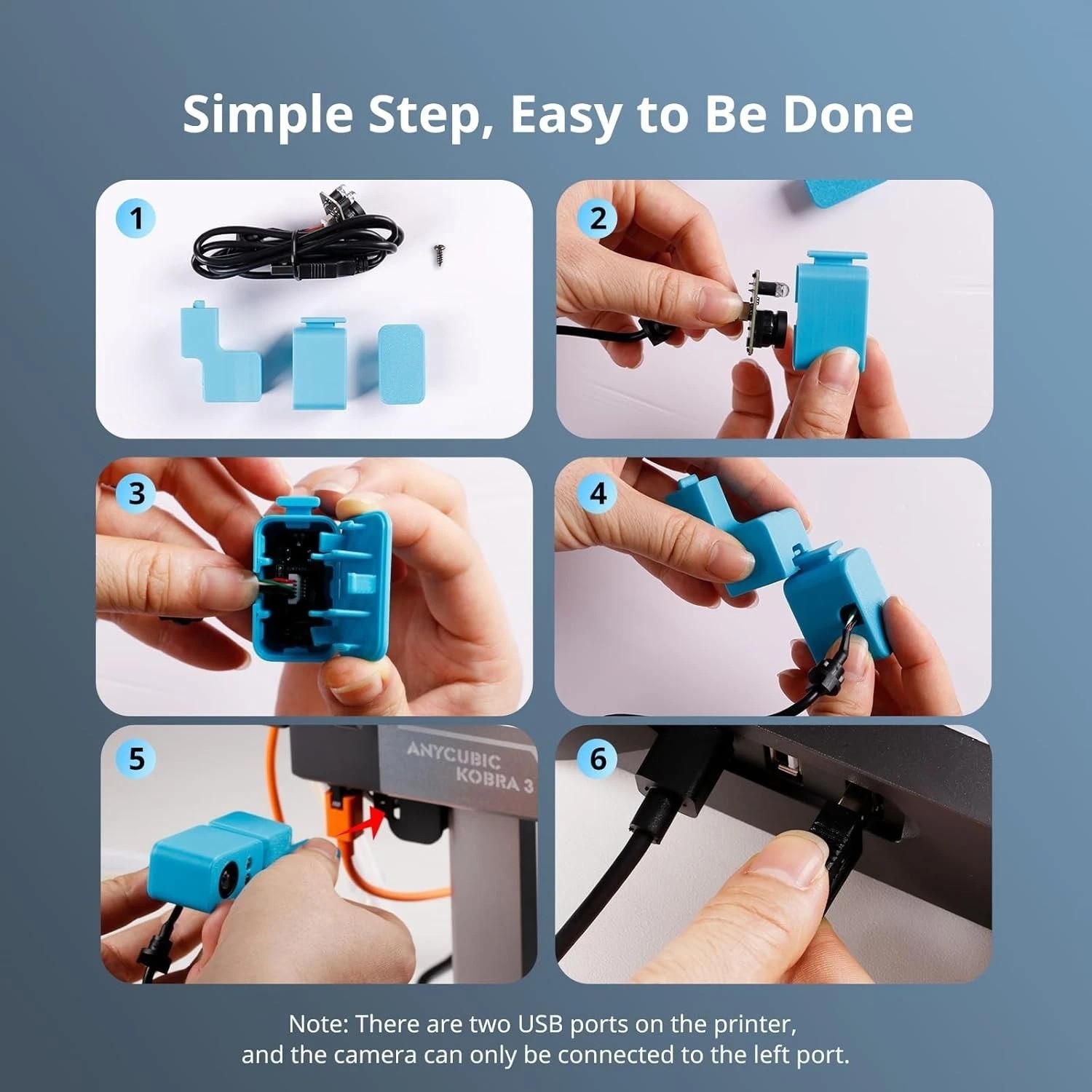 Convenient 3D Printer Monitor: Kobra 3 Camera with Easy Installation & Support