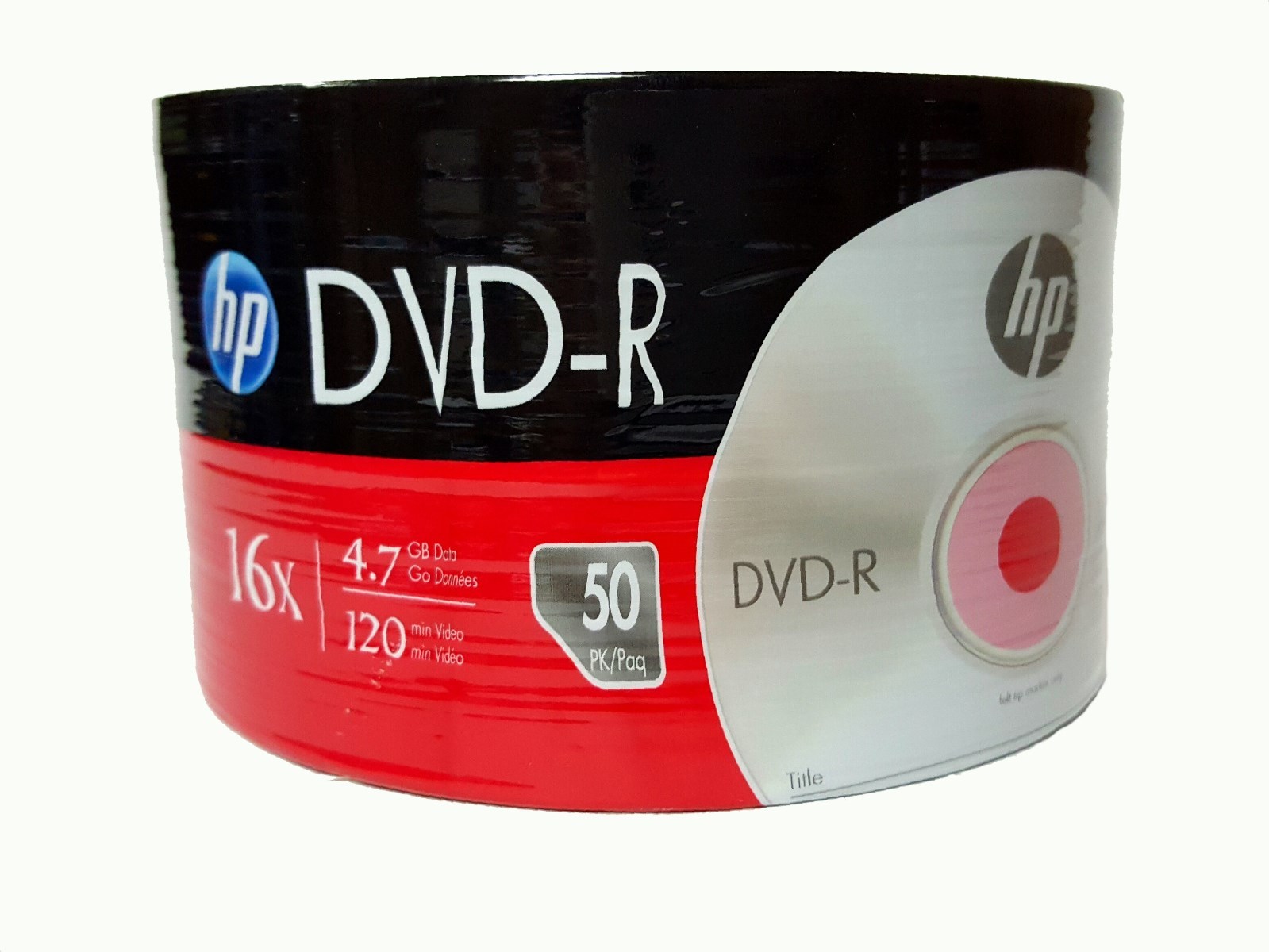 200 HP Blank 16X DVD-R DVDR Logo Branded 4.7GB Media Disc 4x50pk