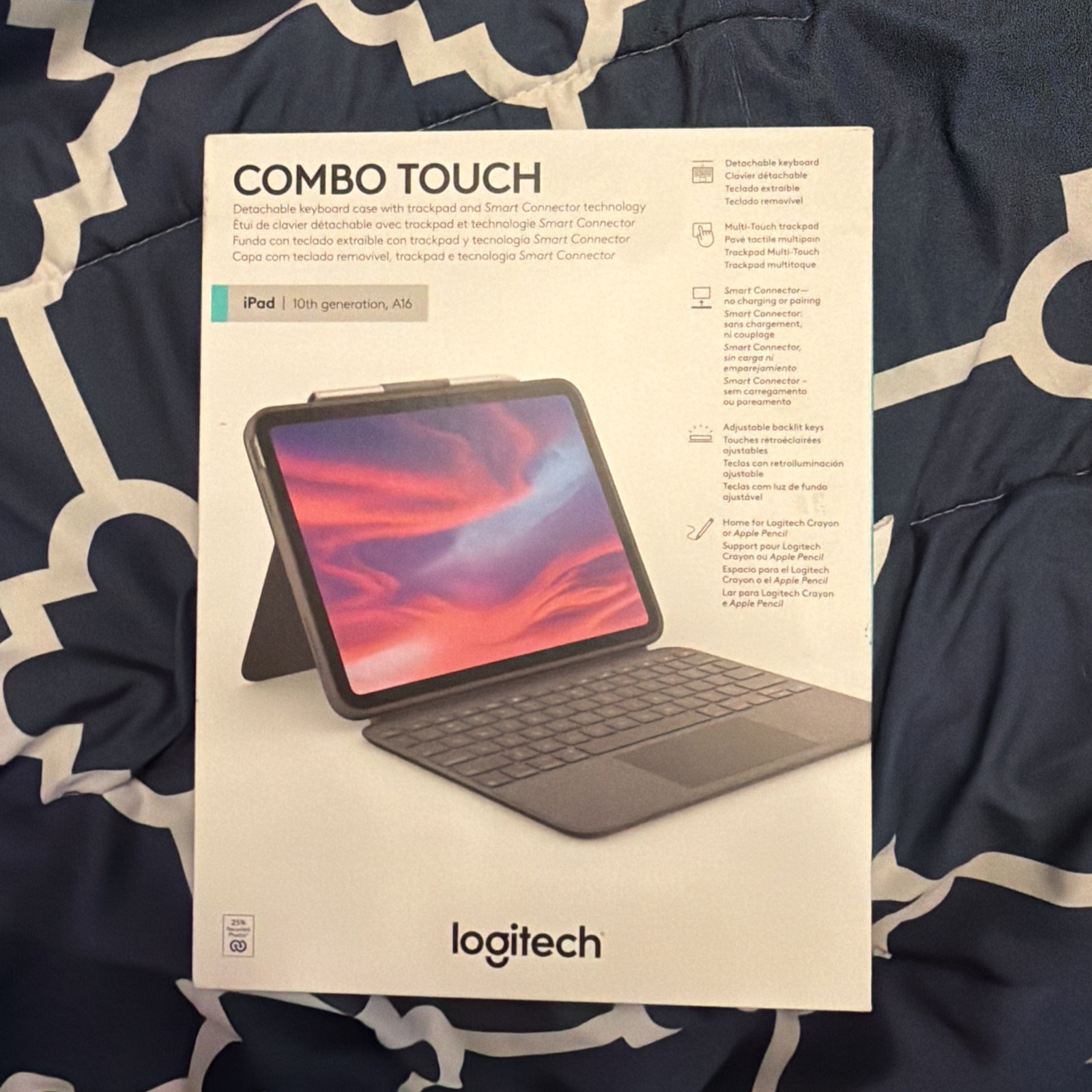 Logitech Combo Touch Keyboard Case for Apple iPad 10th Gen. / A16 – Oxford Gray