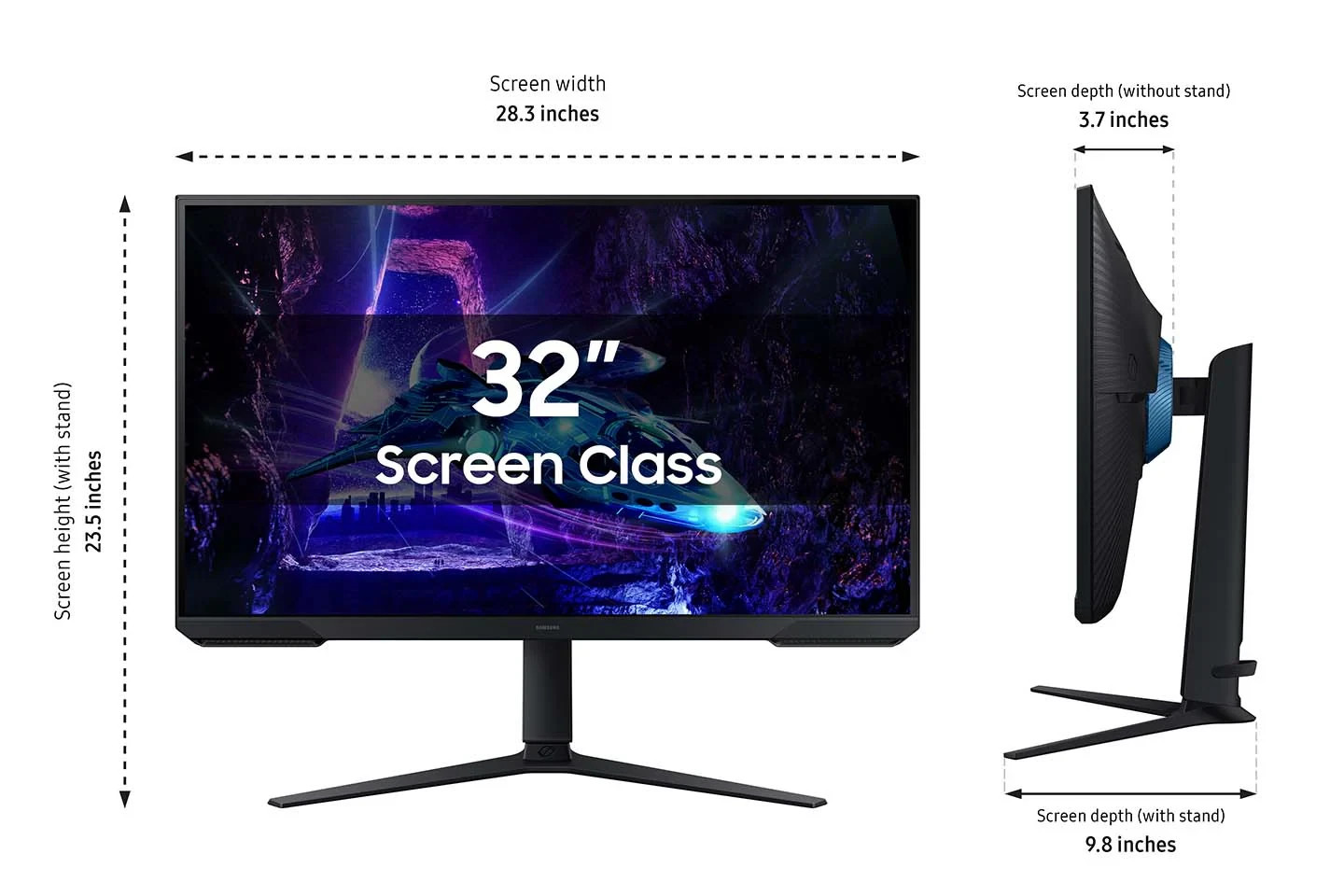 Samsung LS32DG302ENXZA 32″ Odyssey G3 FHD Gaming Monitor 1ms 180Hz FreeSync