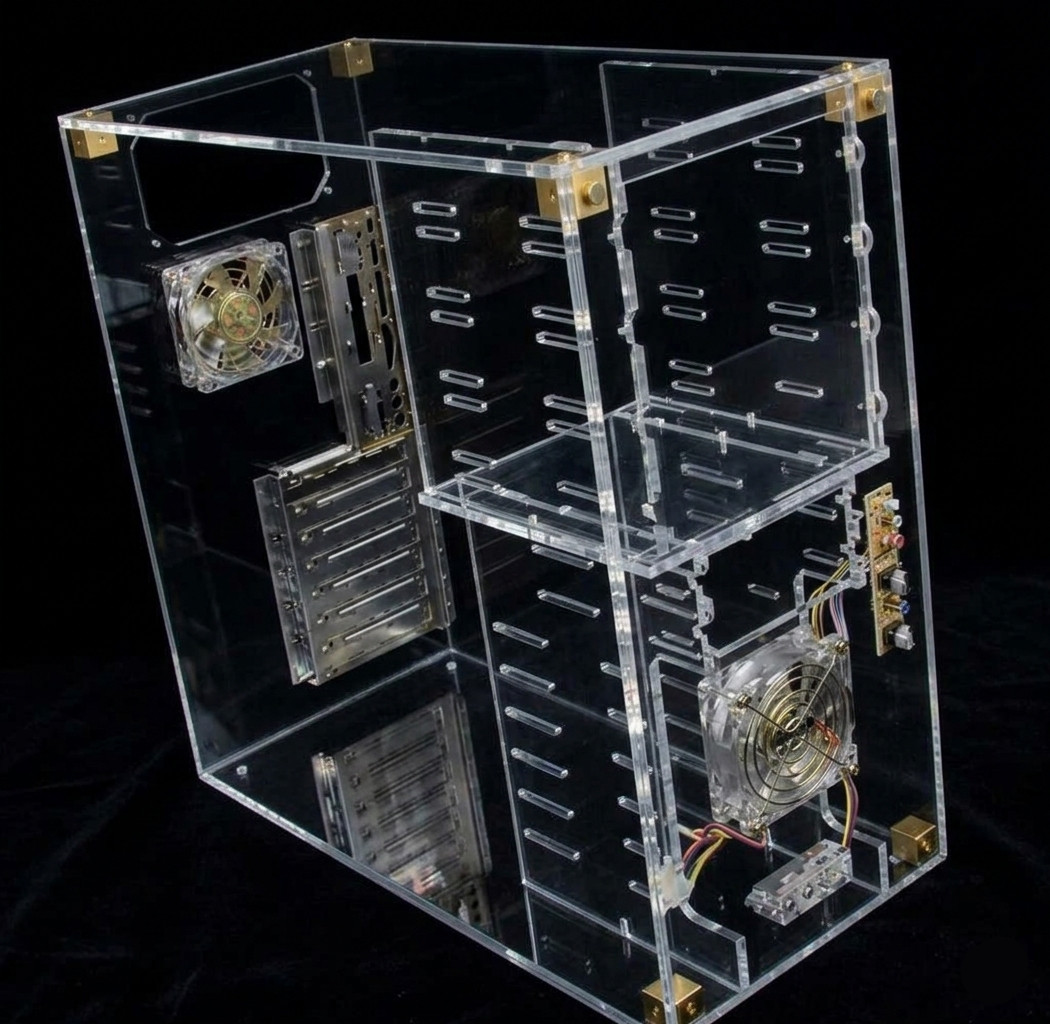 Fast CS-A820 clear acrylic transparent ATX Mid tower computer desktop PC case