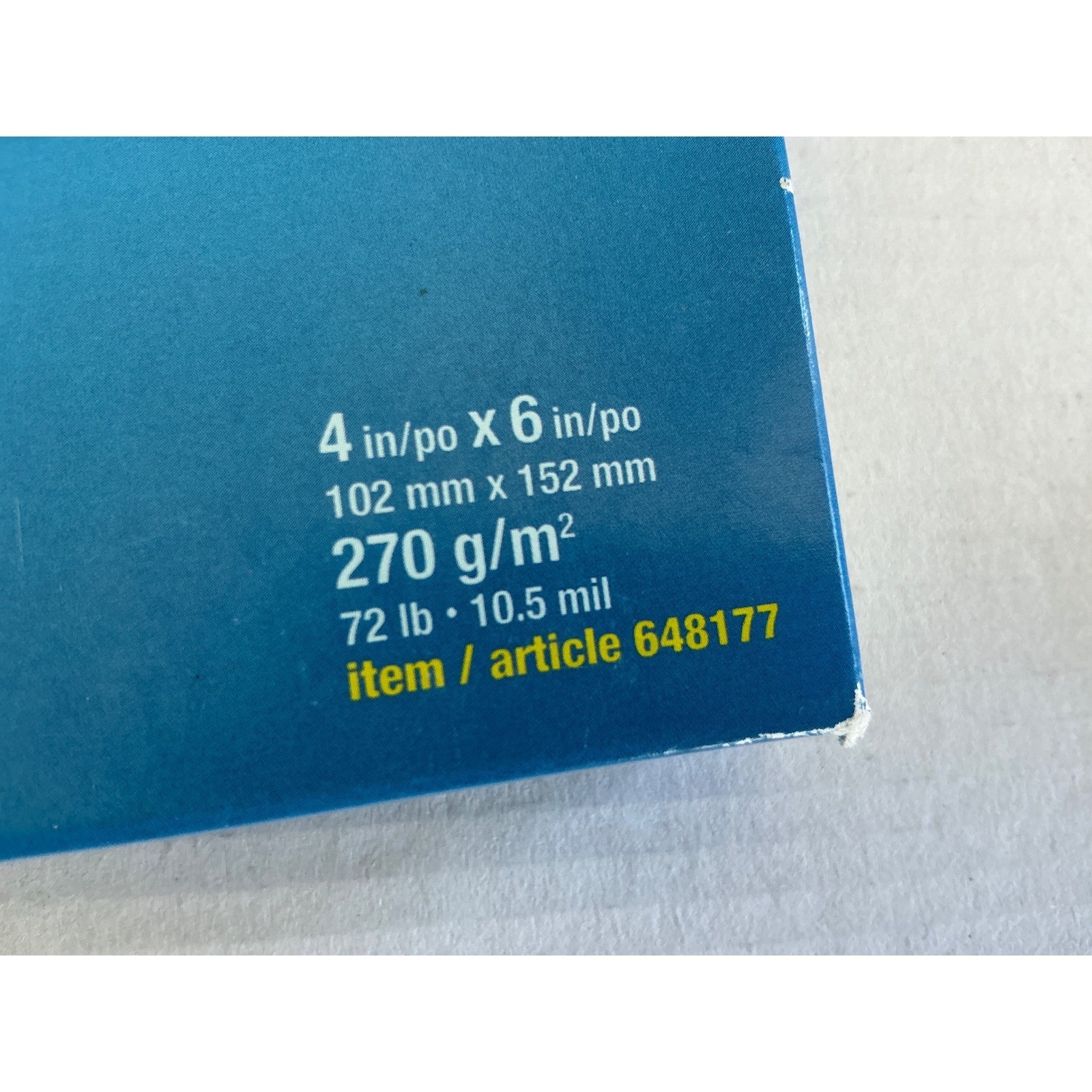 Staples Photo Plus Gloss Paper 4×6 Inkjet 60 Sheets 270gsm 648177 Blue Box