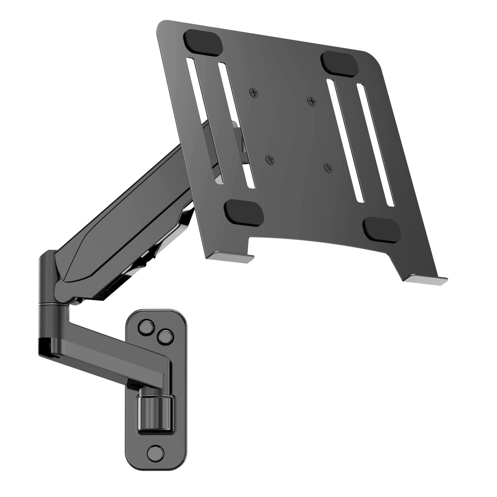 Laptop Wall Mount, 2-in-1 Gas Spring Wall Holder with Vented Tray for 12″-17″…