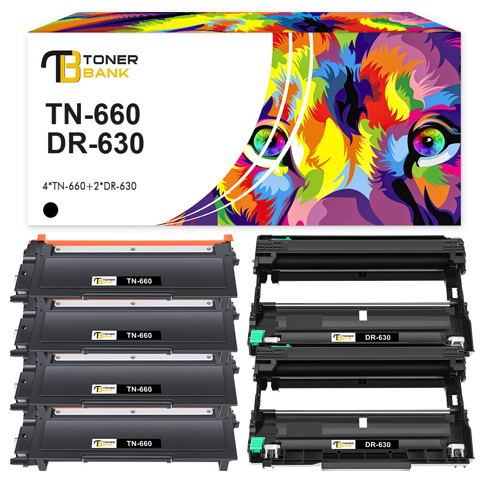 TN660 Toner For Brother DR630 Drum HL-L2340DW HL-L2360D HL-L2300D HL-L2320D Lot