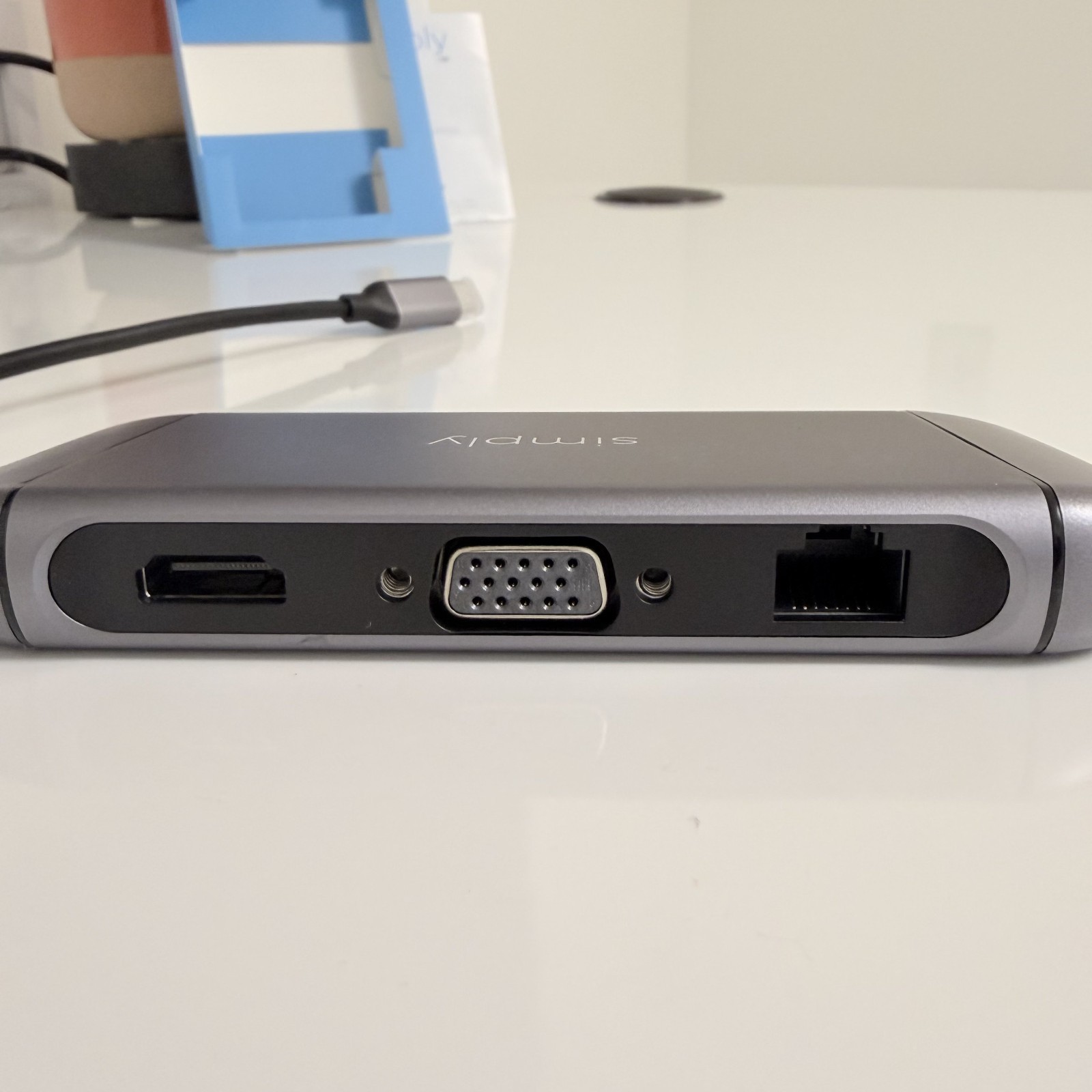 New Simply USB-C Multimedia Adapter RJ45, VGA, HDMI, USB 3.0, TF, SD, PD Power
