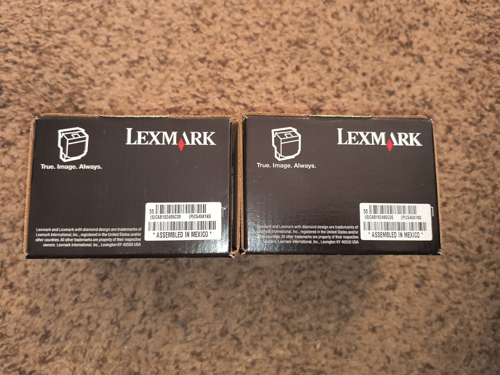 2 Genuine Lexmark C540A1KG Black Toner Cartridge – NEW SEALED