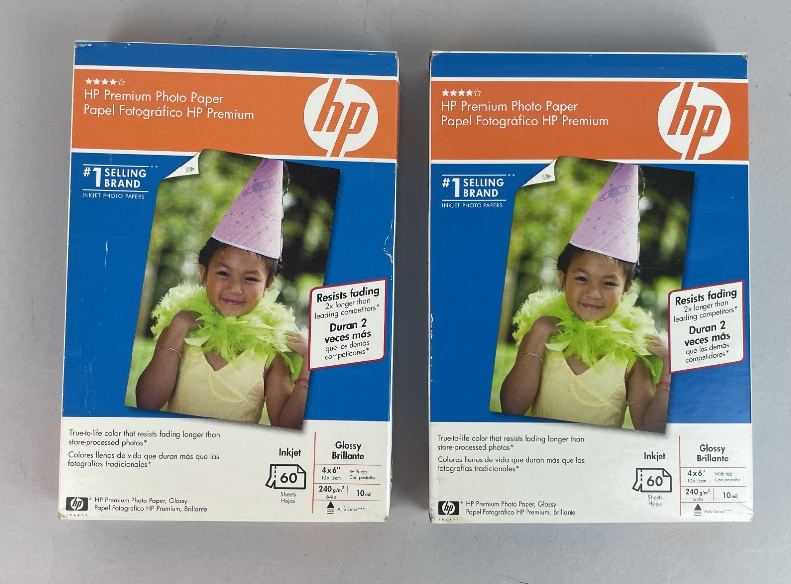 NEW HP Premium Photo Paper 4×6 10mil Glossy New Sealed 2 Packs 120 sheets