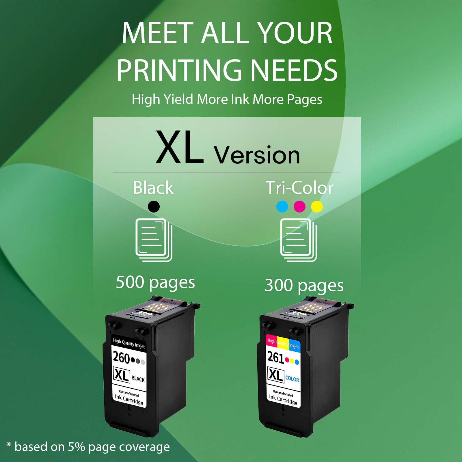 Black PG-260XL Color CL-261XL Ink Cartridge for Canon PIXMA TS5320 TS6420 TR7020
