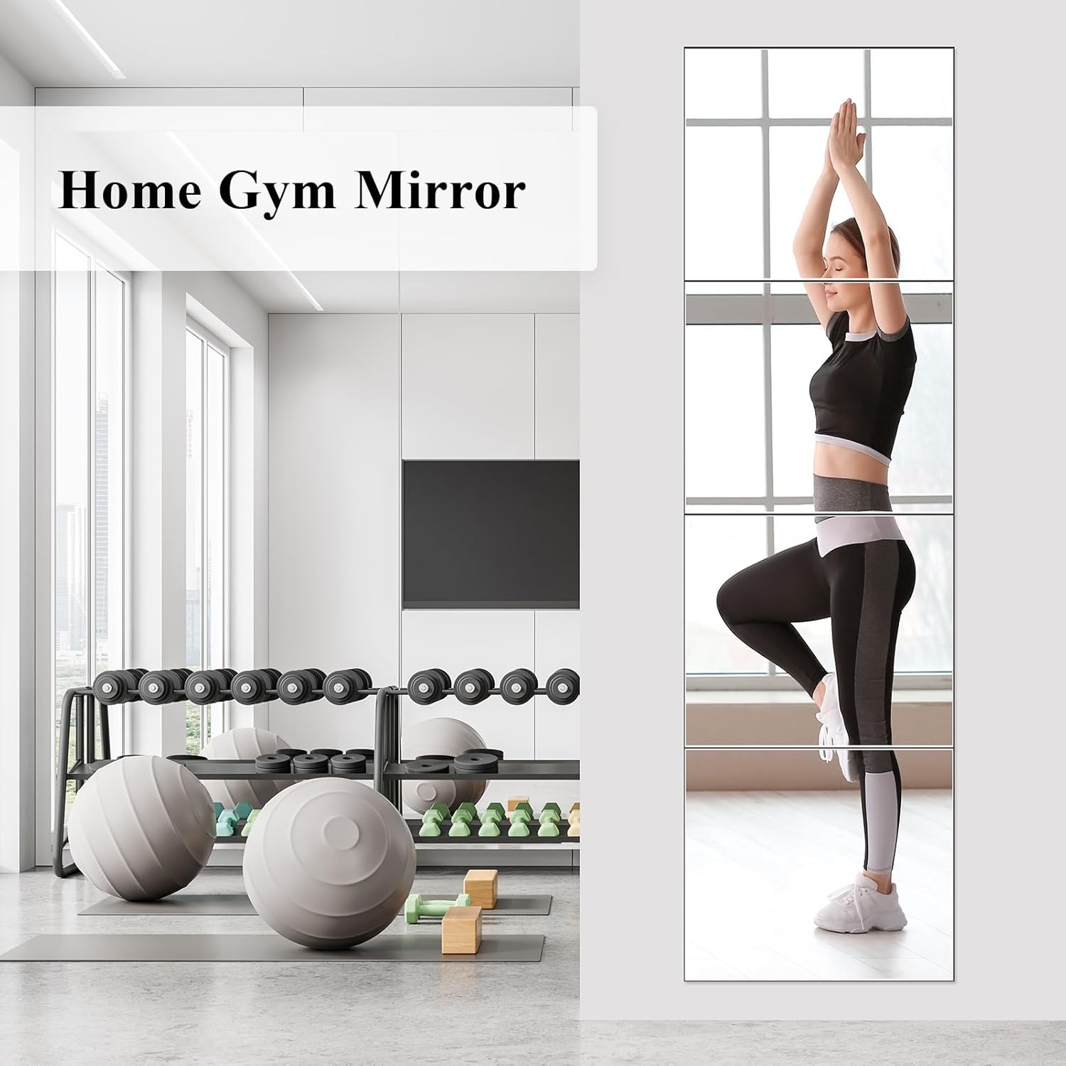 Self Adhesive Mirror Reflective Wall Sticker Film Paper Home Kitchen Decor Lot