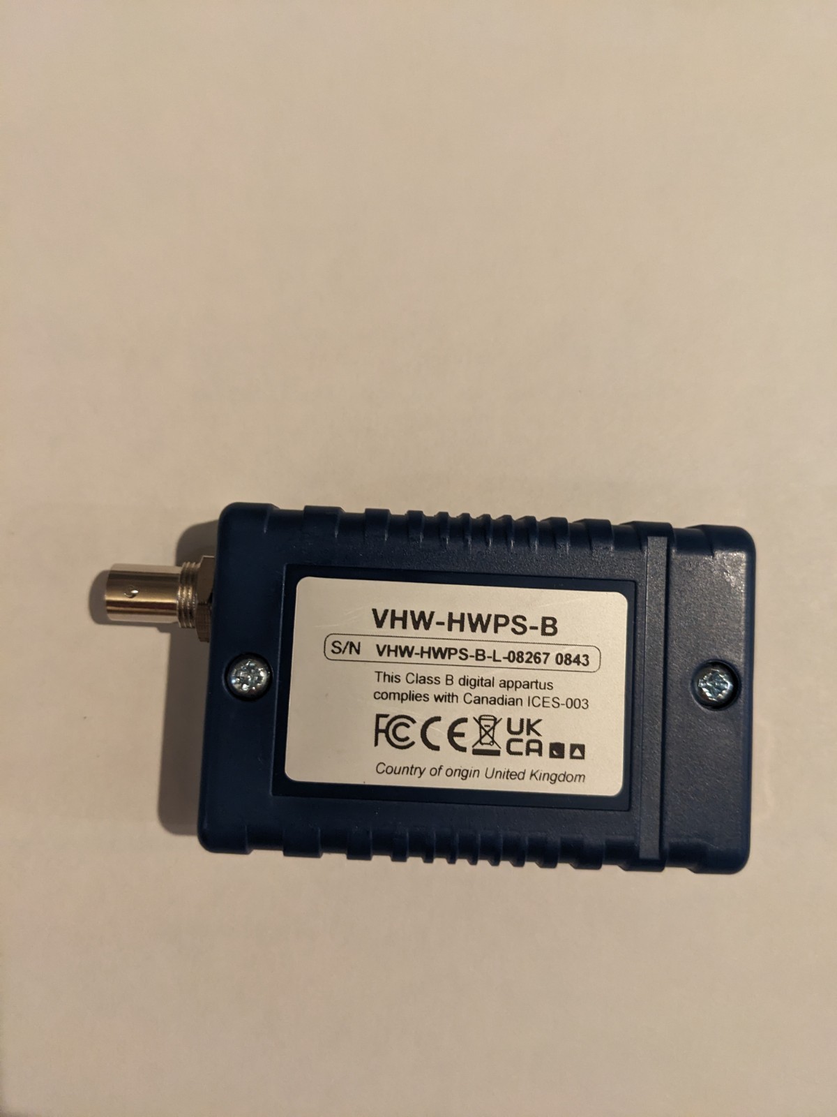 Veracity Highwire VHW-HWPS-B Ethernet PoE Coax Converter